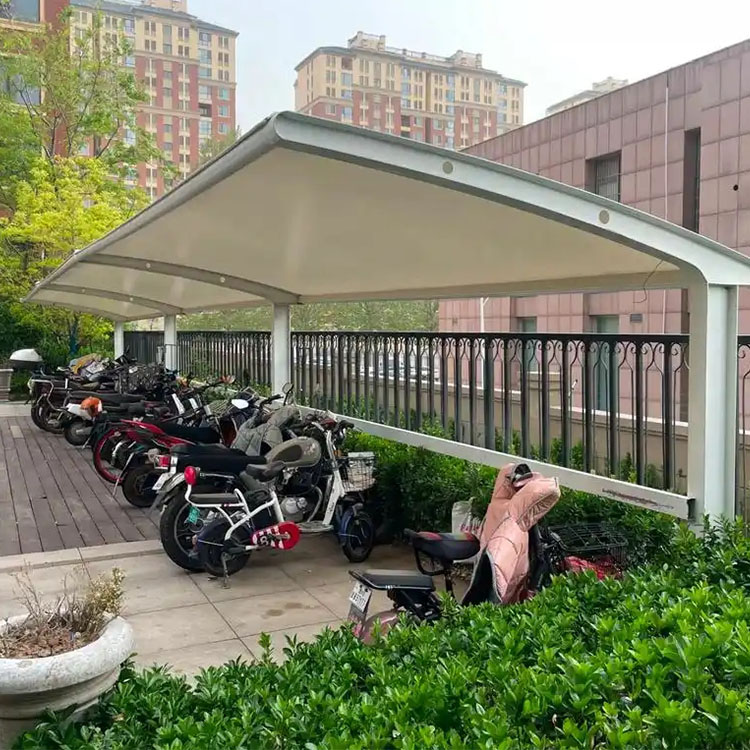 广汉县膜结构电动车棚